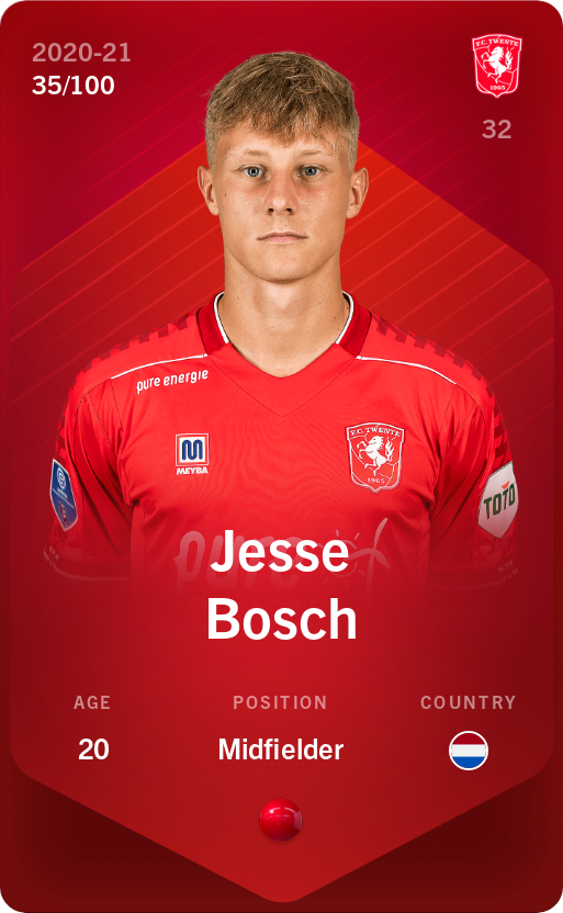 Sorare - Sorare Official - Jesse Bosch 2020-21 • Rare 35/100 - NFT # 98554720449265524132874454731966064647592141126074657109912262845013731539963