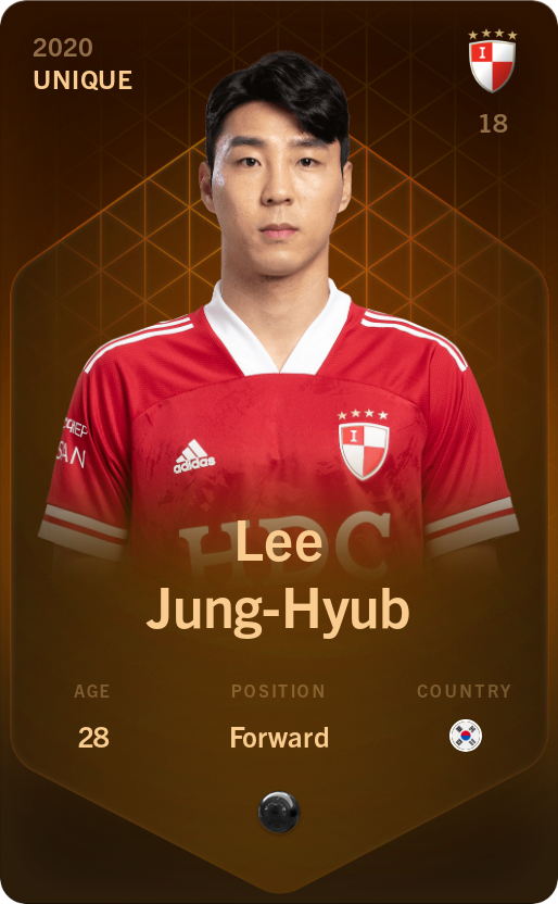 Sorare - Sorare Official - Lee Jung-Hyub 2020-21 • Unique - NFT # 38616965912450124169805925258625064152751144930502638379002924121735113236855