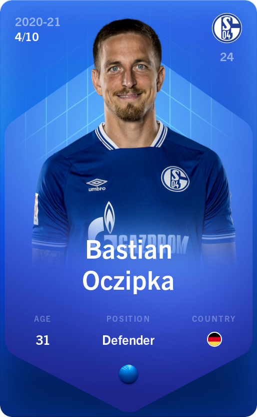 Sorare - Sorare Official - Bastian Oczipka 2020-21 • Super Rare 4/10 - NFT # 10808446848586552316707002716322043732869906507531111005759336931368482500351