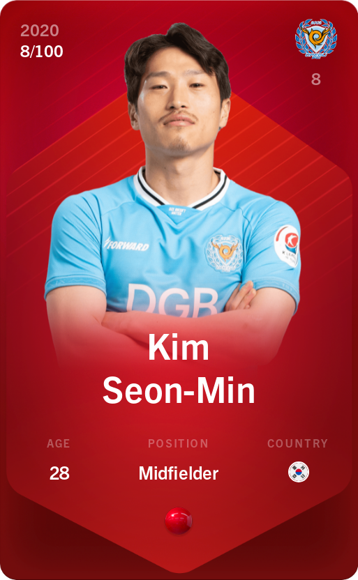 Sorare - Sorare Official - Kim Seon-Min 2020-21 • Rare 8/100 - NFT # 84007213079752856172051875669224590854798822788210182039018927032876528573253