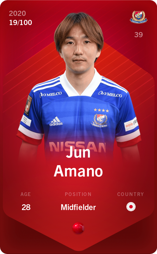 Sorare - Sorare Official - Jun Amano 2020-21 • Rare 19/100 - NFT # 23020804869648545860704552179192589003551245009916545762773885264577380822331