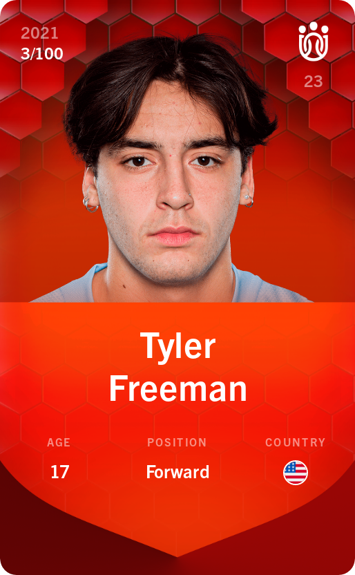 Sorare - Sorare Official - Tyler Freeman 2021-22 • Rare 3/100 - NFT # 76758815061643447391827638748330010166833347456970083672445393674602539843932