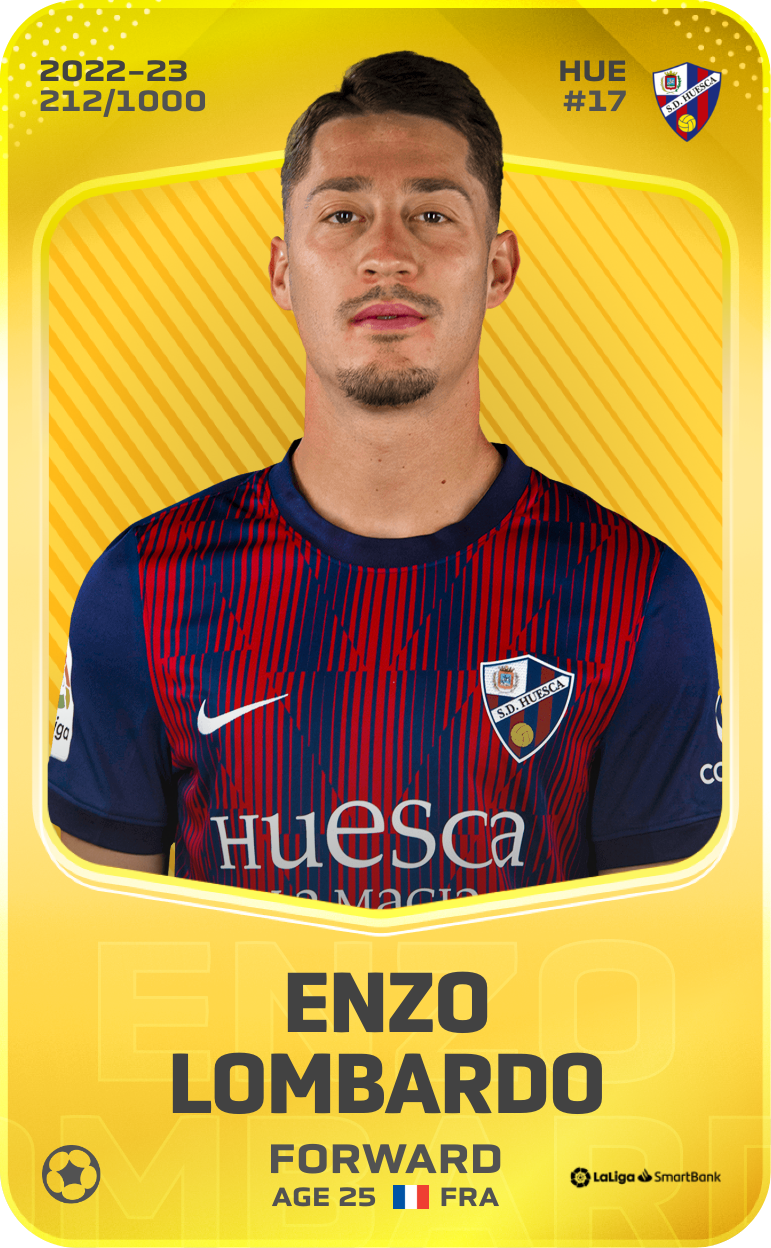 Sorare - Sorare Official - Enzo Lombardo 2022-23 • Limited 212/1000 - NFT # 56111825753649764566865130015167078446720372530480379942512479637334826278032