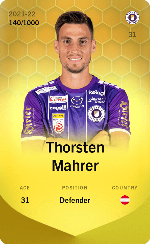 Thorsten Mahrer 2021-22 • Limited 140/1000