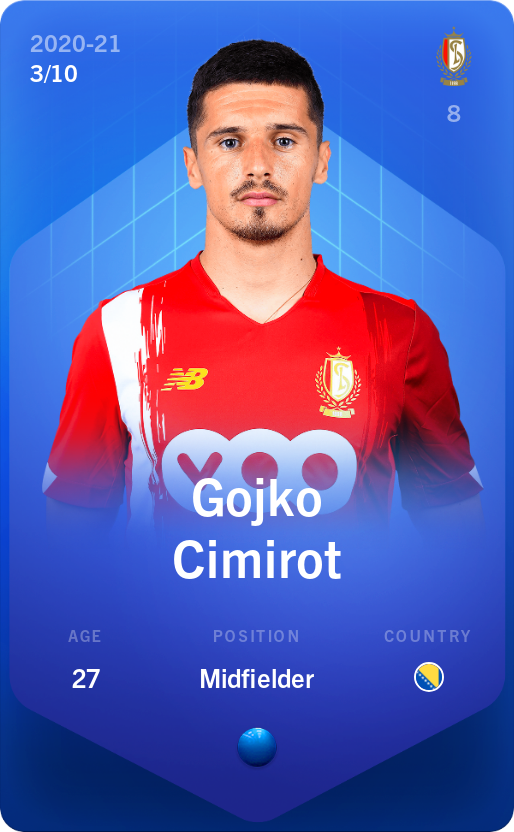 Sorare - Sorare Official - Gojko Cimirot 2020-21 • Super Rare 3/10 - NFT # 76348264261974997132621816658160822736297243599987567944509551362627159959874