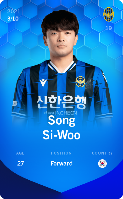 Sorare - Sorare Official - Song Si-Woo 2021-22 • Super Rare 3/10 - NFT # 85030876889466671546139974748520183025979542616963847265405180283073110141102