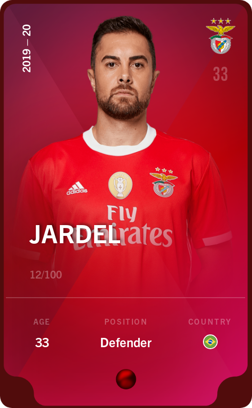 Sorare - Sorare Official - Jardel 2019-20 • Rare 12/100 - NFT # 72019010617823557343207715512138895320282273601615738886756068714987696645950