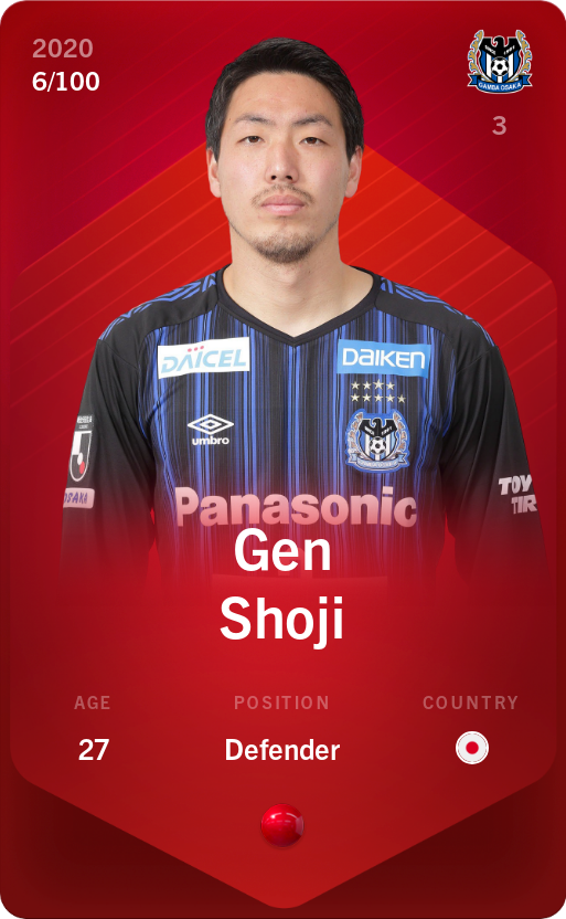 Sorare - Sorare Official - Gen Shoji 2020-21 • Rare 6/100 - NFT # 89544490546033829268534784029547220226646646371810879220018493748276374459245