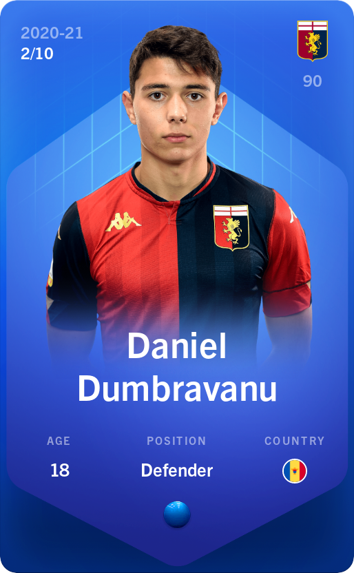 Sorare - Sorare Official - Daniel Dumbravanu 2020-21 • Super Rare 2/10 - NFT # 103510880897278929445602712754443777768147767375726769645080271443007584330539