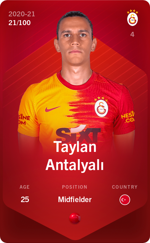 Sorare - Sorare Official - Taylan Antalyalı 2020-21 • Rare 21/100 - NFT # 106975433707174860842970905895556429939121517041073001112691141201325884794371