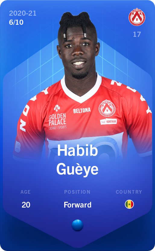 Sorare - Sorare Official - Habib Guèye 2020-21 • Super Rare 6/10 - NFT # 99137011564786396260599836015192985801050214291324551757381259592605693010863