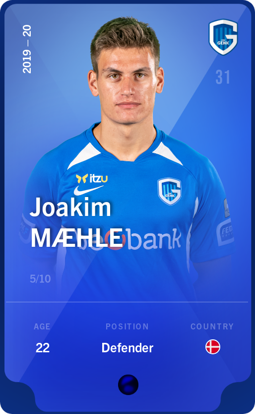Sorare - Sorare Official - Joakim Mæhle 2019-20 • Super Rare 5/10 - NFT # 104455220086863556480857236359055977369777699036462891281627920675578059220880