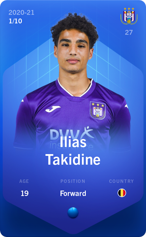 Sorare - Sorare Official - Ilias Takidine 2020-21 • Super Rare 1/10 - NFT # 47393489980310091252420597348239678657658329767604575286144441320214342478999