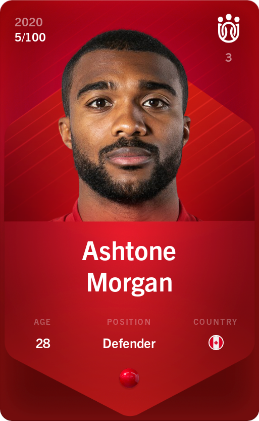 Sorare - Sorare Official - Ashtone Morgan 2020-21 • Rare 5/100 - NFT # 36369147295447846993839076599851464103198485221116418068330464249086999605559