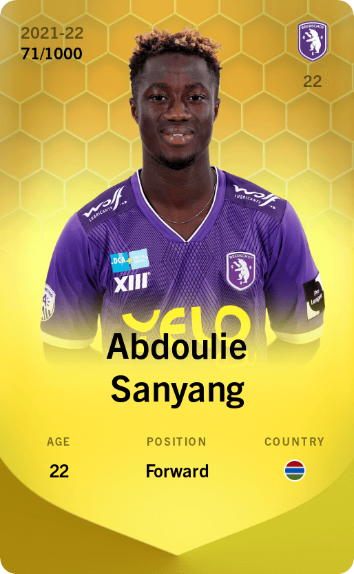 Abdoulie Sanyang 2021-22 • Limited 71/1000