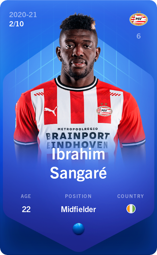 Sorare - Sorare Official - Ibrahim Sangaré 2020-21 • Super Rare 2/10 - NFT # 23884511284878638024953789002593695631112043695344803749780661331181916423608