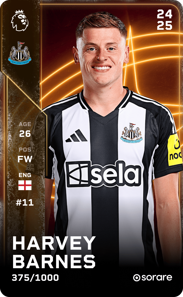 Harvey Barnes 2024-25 • Limited 375/1000