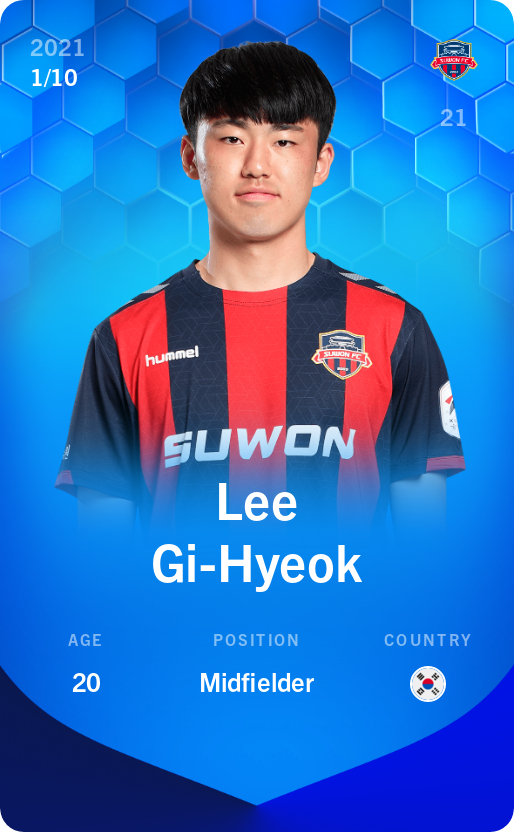 Sorare - Sorare Official - Lee Gi-Hyeok 2021-22 • Super Rare 1/10 - NFT # 75748309838242919989427297742816114109131224201462453720804831018035988125915