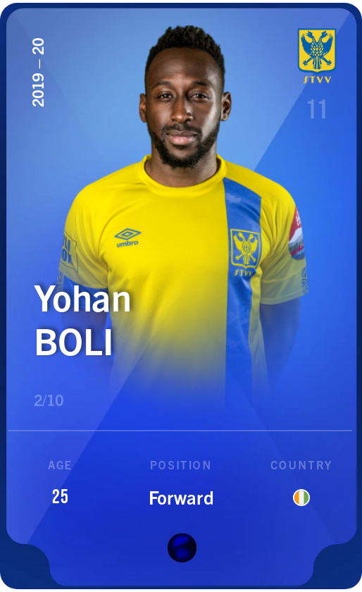 Sorare - Sorare Official - Yohan Boli 2019-20 • Super Rare 2/10 - NFT # 20852067995407604602917942339655447716798420747081441709230764107658759836638