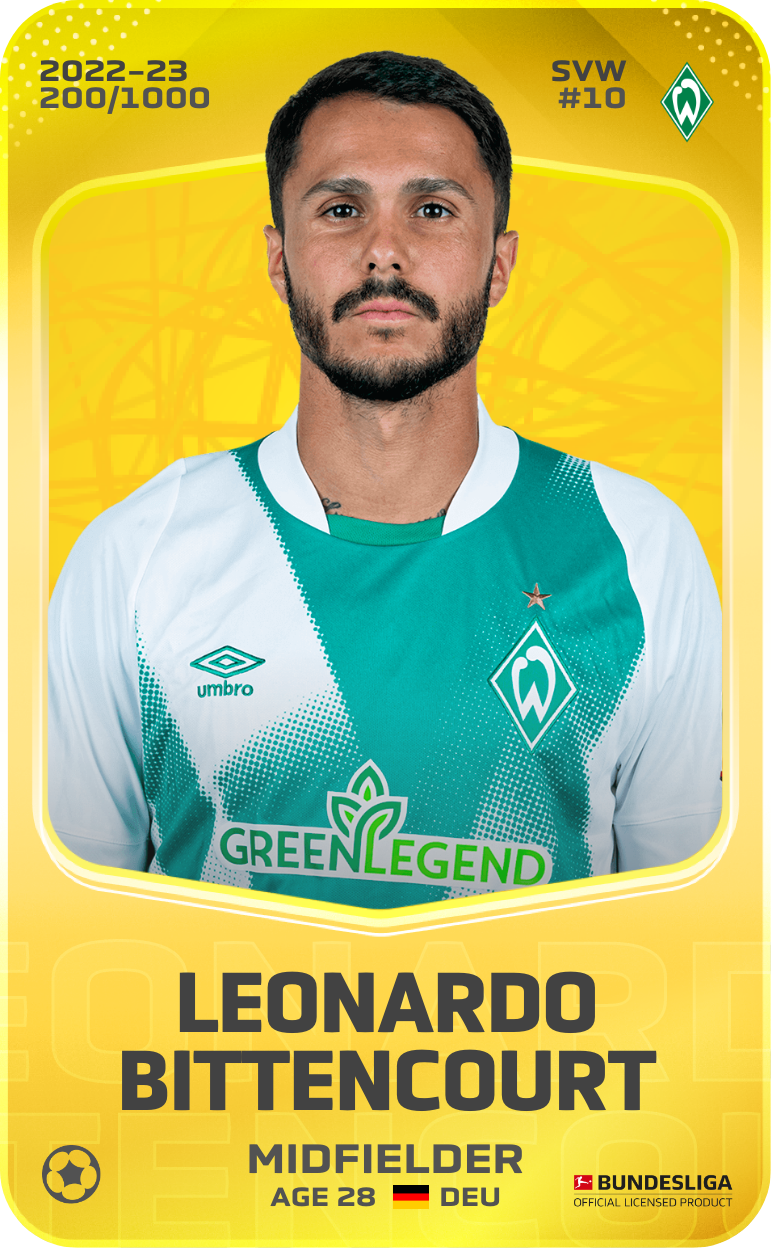 Sorare - Sorare Official - Leonardo Bittencourt 2022-23 • Limited 200/1000 - NFT # 98719346960540317578472516154791070066817821824581544111069257659158221836935
