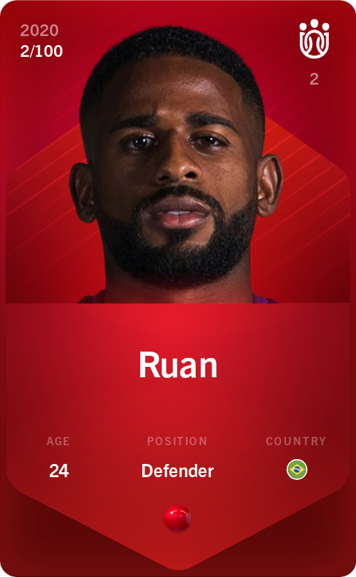 Sorare - Sorare Official - Ruan 2020-21 • Rare 2/100 - NFT # 92147890046223067536865197172523342171825460483236083109577946420727824187723