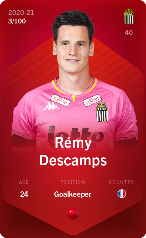 Sorare - Sorare Official - Rémy Descamps 2020-21 • Rare 3/100 - NFT # 81806951341864092107670742779103747475453022471712375181880467077562906866603