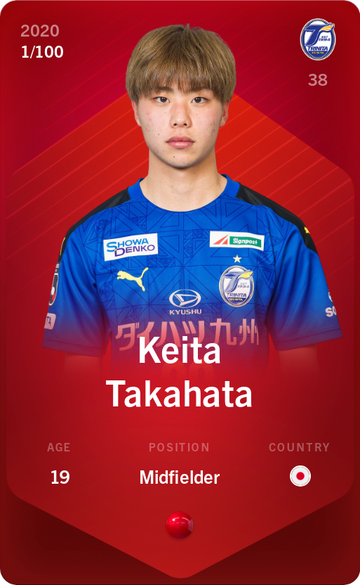 Sorare - Sorare Official - Keita Takahata 2020-21 • Rare 1/100 - NFT # 12457864957007394057639919737511787001145954109203857785354577046393441494289