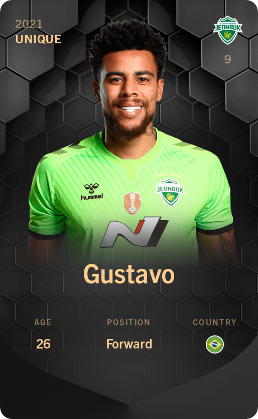 Sorare - Sorare Official - Gustavo 2021-22 • Unique - NFT # 102019997549333341363388130241212544063897749948447086408366302791257651638118