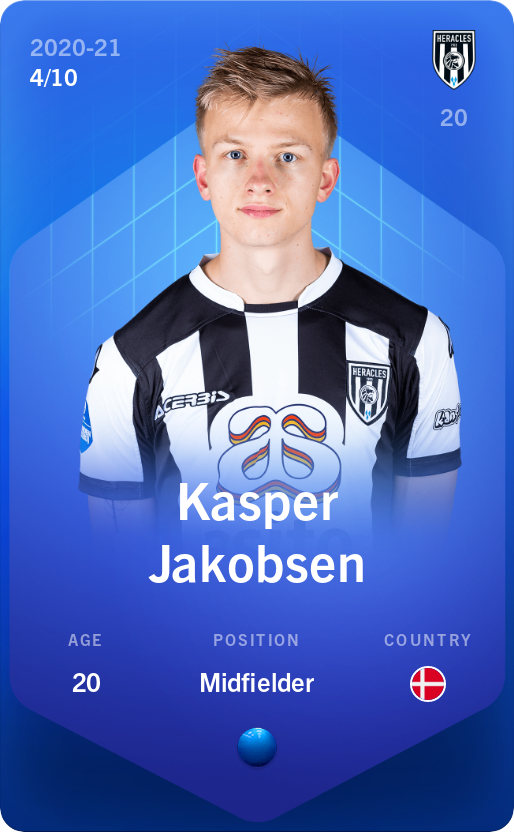 Sorare - Sorare Official - Kasper Jakobsen 2020-21 • Super Rare 4/10 - NFT # 32650882558283412972114562957156796441370274563836773911161540589848671056736
