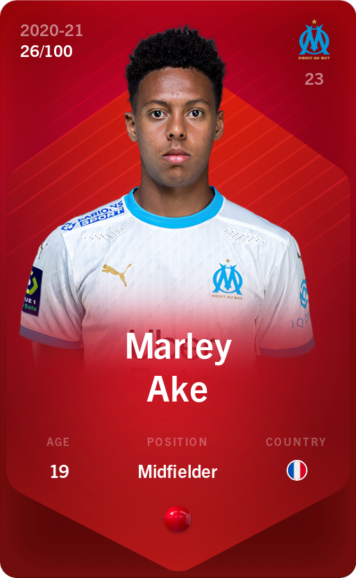 Sorare - Sorare Official - Marley Ake 2020-21 • Rare 26/100 - NFT # 67435816737526554268394400815949361753390557275241210869539037119878777089409