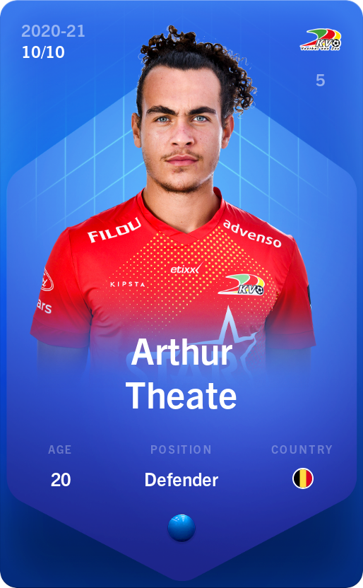 Sorare - Sorare Official - Arthur Theate 2020-21 • Super Rare 10/10 - NFT # 63836012990009590282507241037081181016128588015841682069075788957784279982169