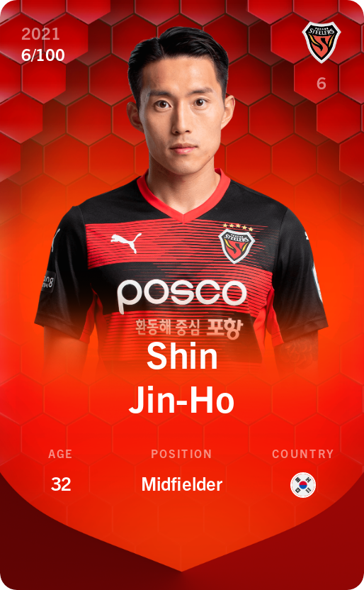 Sorare - Sorare Official - Shin Jin-Ho 2021-22 • Rare 6/100 - NFT # 29137545499958969833776518700268493504473101087588131716811340246975485673387