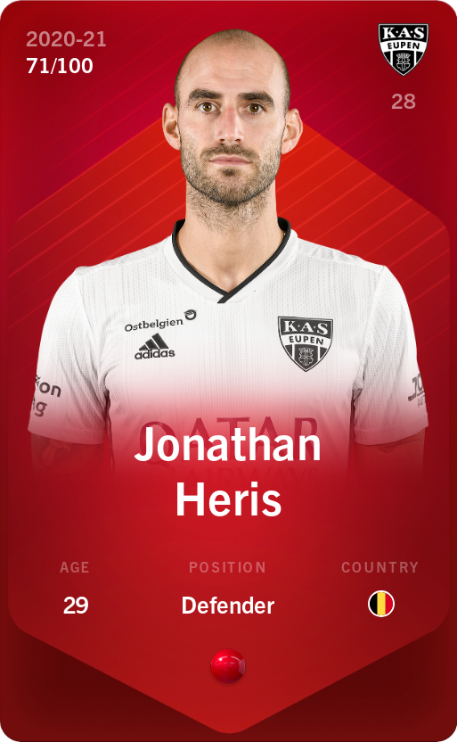 Sorare - Sorare Official - Jonathan Heris 2020-21 • Rare 71/100 - NFT # 29162323394599547098714592591845448328624336642152164091028381092883932271104