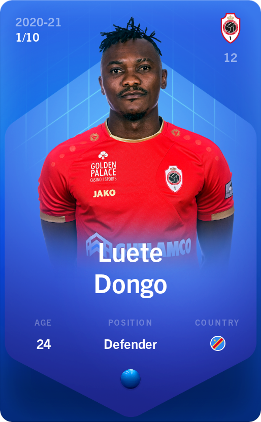 Sorare - Sorare Official - Luete Dongo 2020-21 • Super Rare 1/10 - NFT # 39424164302936912072287606529485072440850171072844022956571551653823660358712