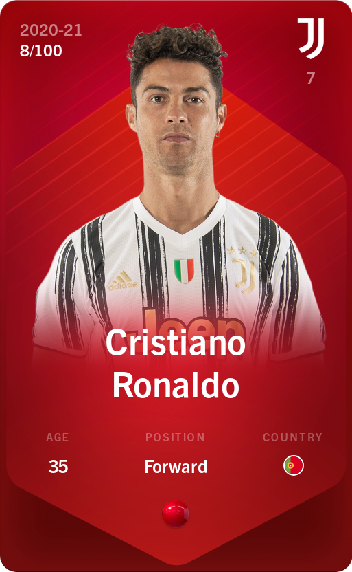 Sorare - Sorare Official - Cristiano Ronaldo 2020-21 • Rare 8/100 - NFT # 25090138718197695106061539719341055233152437785258404182394536425936710588891