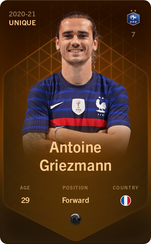 Sorare - Sorare Official - Antoine Griezmann 2020-21 • Unique - NFT # 90773479245659002875851888445587845519485671443309989686612995259699920119890