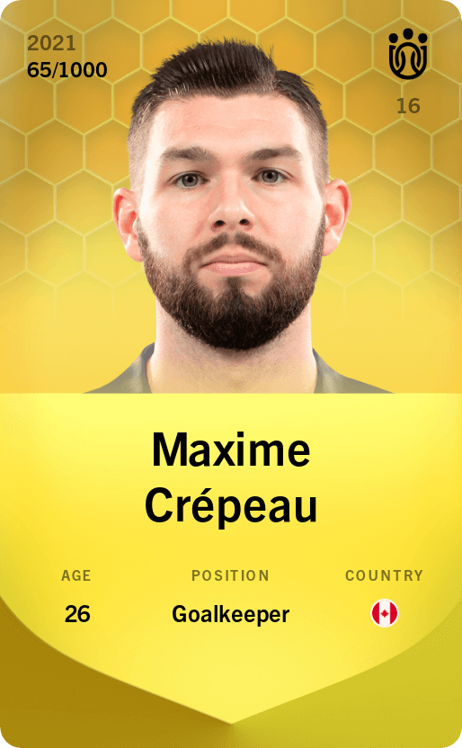 Maxime Crépeau 2021-22 • Limited 65/1000