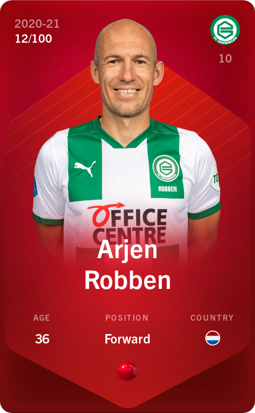 Sorare - Sorare Official - Arjen Robben 2020-21 • Rare 12/100 - NFT # 107301672194264906019809206641453153320625046552305679005631039259464445096183