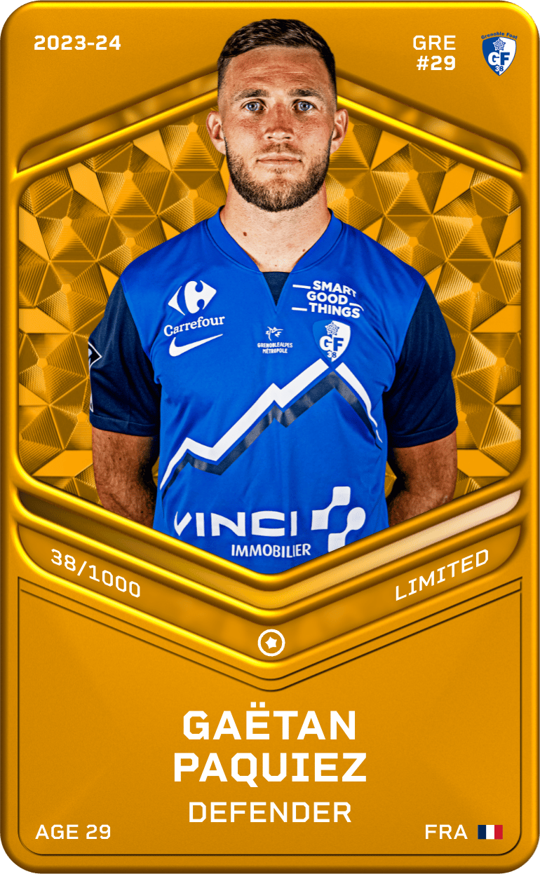 Gaëtan Paquiez 2023-24 • Limited 38/1000