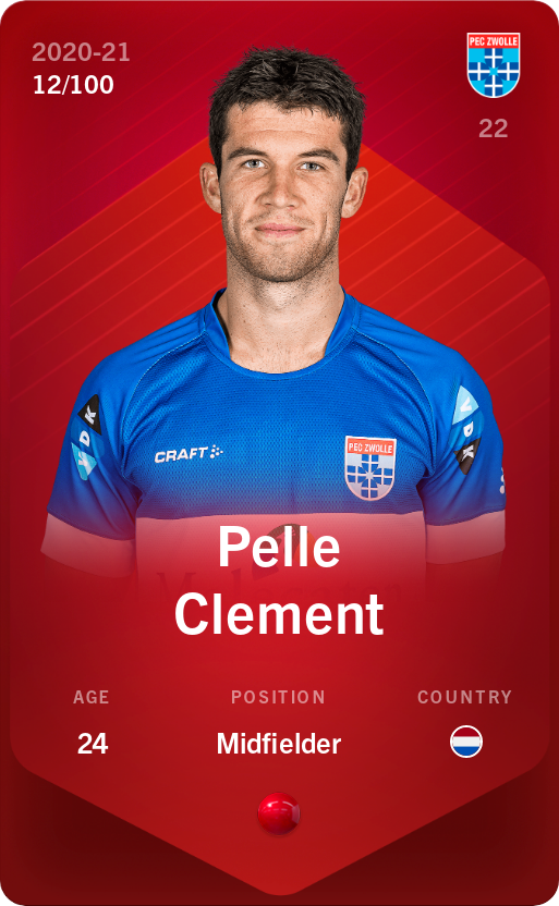 Sorare - Sorare Official - Pelle Clement 2020-21 • Rare 12/100 - NFT # 54779685203371131171332025898256827098828174749714404893899441584350013982050