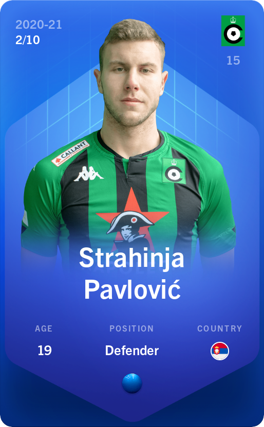Sorare - Sorare Official - Strahinja Pavlović 2020-21 • Super Rare 2/10 - NFT # 5306635410762642773018641939648716592806533103611355563373406475605842778047