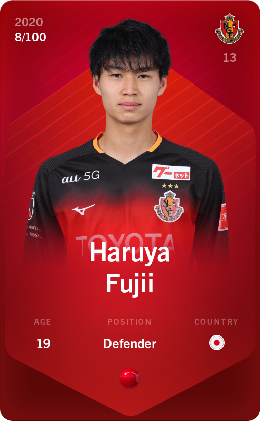 Sorare - Sorare Official - Haruya Fujii 2020-21 • Rare 8/100 - NFT # 7577953071486938024062823873958244922202032507239509232207662812058578340233