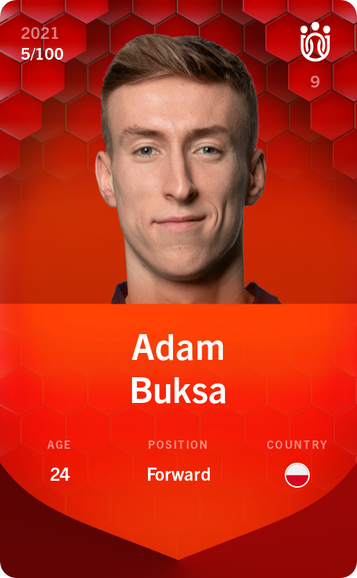 Sorare - Sorare Official - Adam Buksa 2021-22 • Rare 5/100 - NFT # 87072254836783275734896479886170524436375028656404436219741790505930908664349