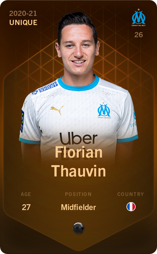 Sorare - Sorare Official - Florian Thauvin 2020-21 • Unique - NFT # 18395556061184117120292776475402469047736202942951856618536456338835965635027