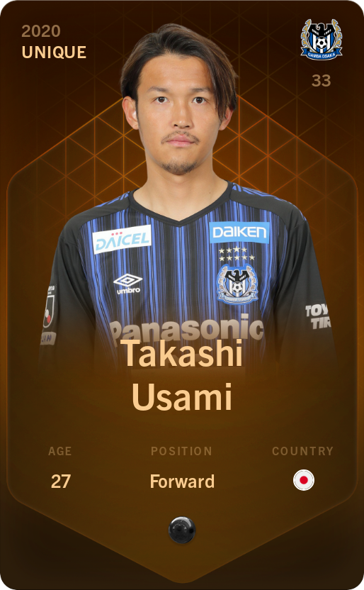 Sorare - Sorare Official - Takashi Usami 2020-21 • Unique - NFT # 64294996884327132916456515492057000349164202337523317218188379952257835652223