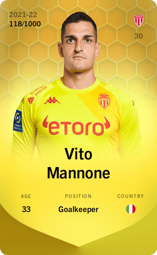 Vito Mannone 2021-22 • Limited 118/1000