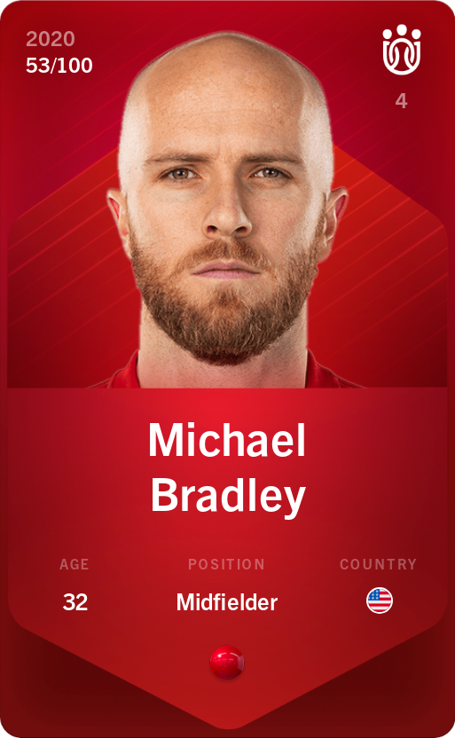 Sorare - Sorare Official - Michael Bradley 2020-21 • Rare 53/100 - NFT # 60520875036380936383018049278290478644092577560905960434719072849659717924771