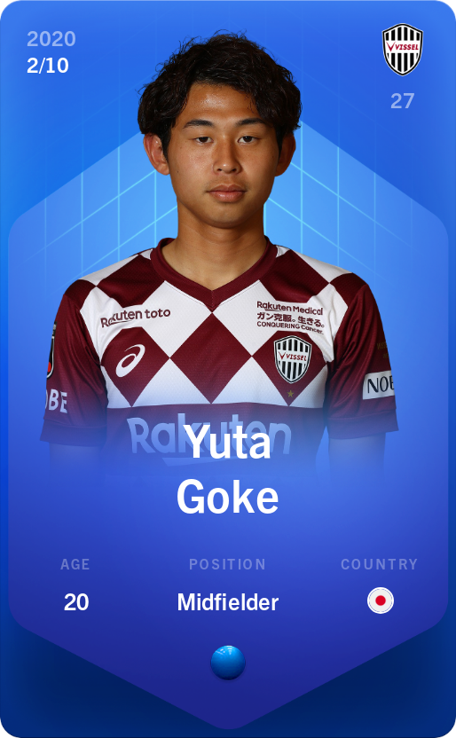 Sorare - Sorare Official - Yuta Goke 2020-21 • Super Rare 2/10 - NFT # 88285002977065497615957064031796247172740929345812504695017994402576302983338