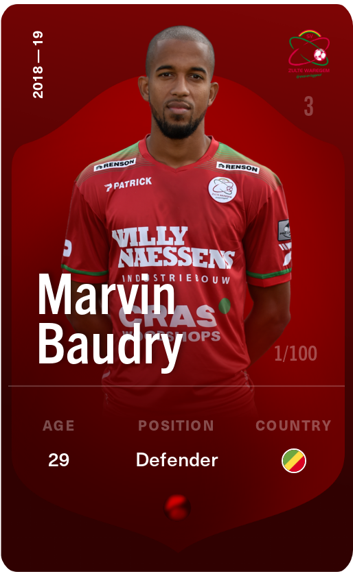 Sorare - Sorare Official - Marvin Baudry 2018-19 • Rare 1/100 - NFT # 37304572224375240852501829271431142884909352763311005689952978344529641945984