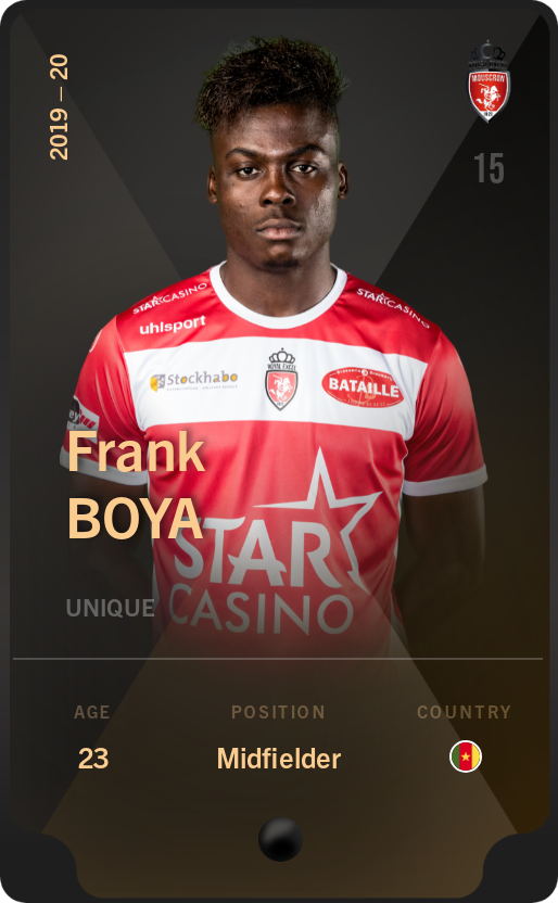 Sorare - Sorare Official - Frank Boya 2019-20 • Unique - NFT # 16568965265831660776696875762040683148900602448827590962565628389807444521615